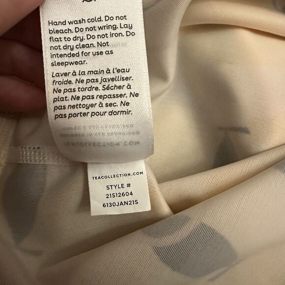 Tea Collection Girl's Long Sleeve Citrus Print Swim Rash Guard Top Size 7 - Picture 5 of 6